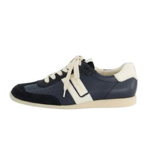 Leather Sneaker. Dark blue. Never used. In box